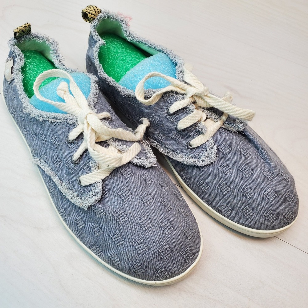 Sanuk Women's Size‎ 10 Gray Canvas Slip On Casual Shoes - Picture 2 of 11